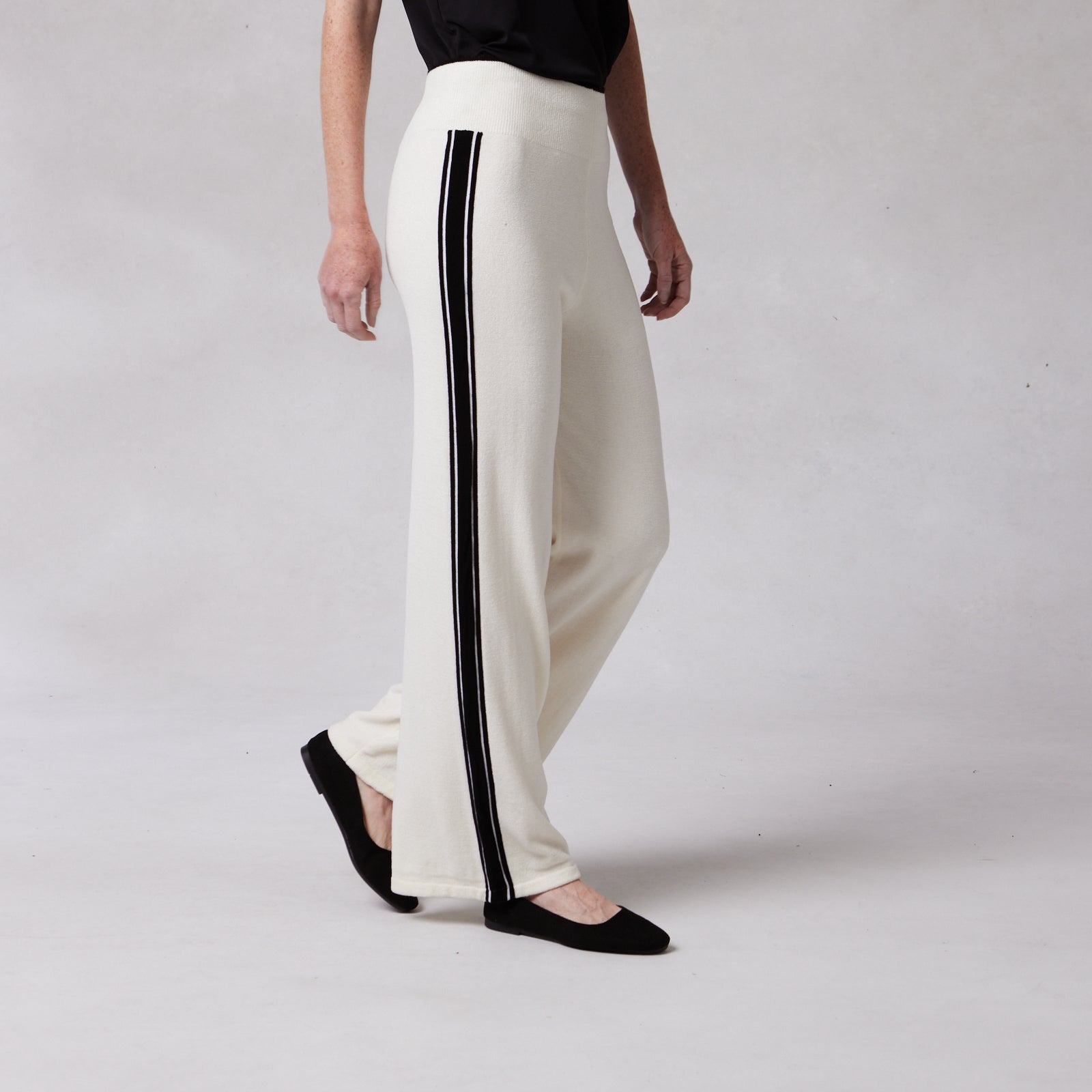 Women s Palazzo Track Pants Stripe Kash chic