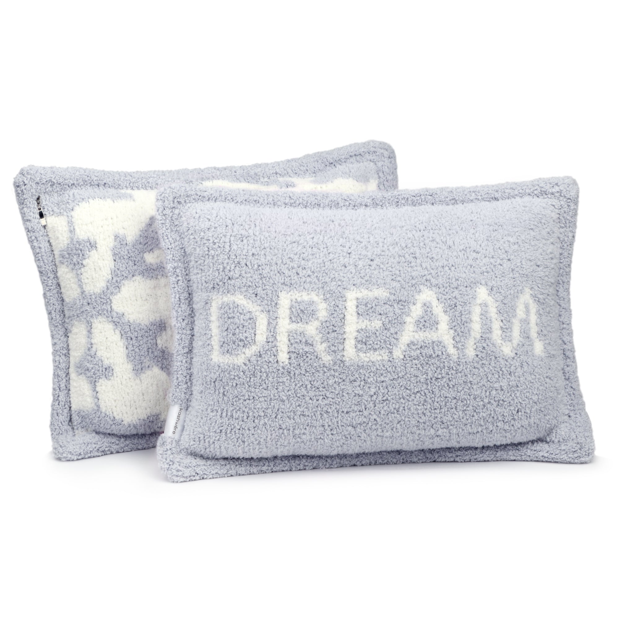 Set of 2 Gray Buffalo Plaid Plush Decor Throw Pillows - 16” - The