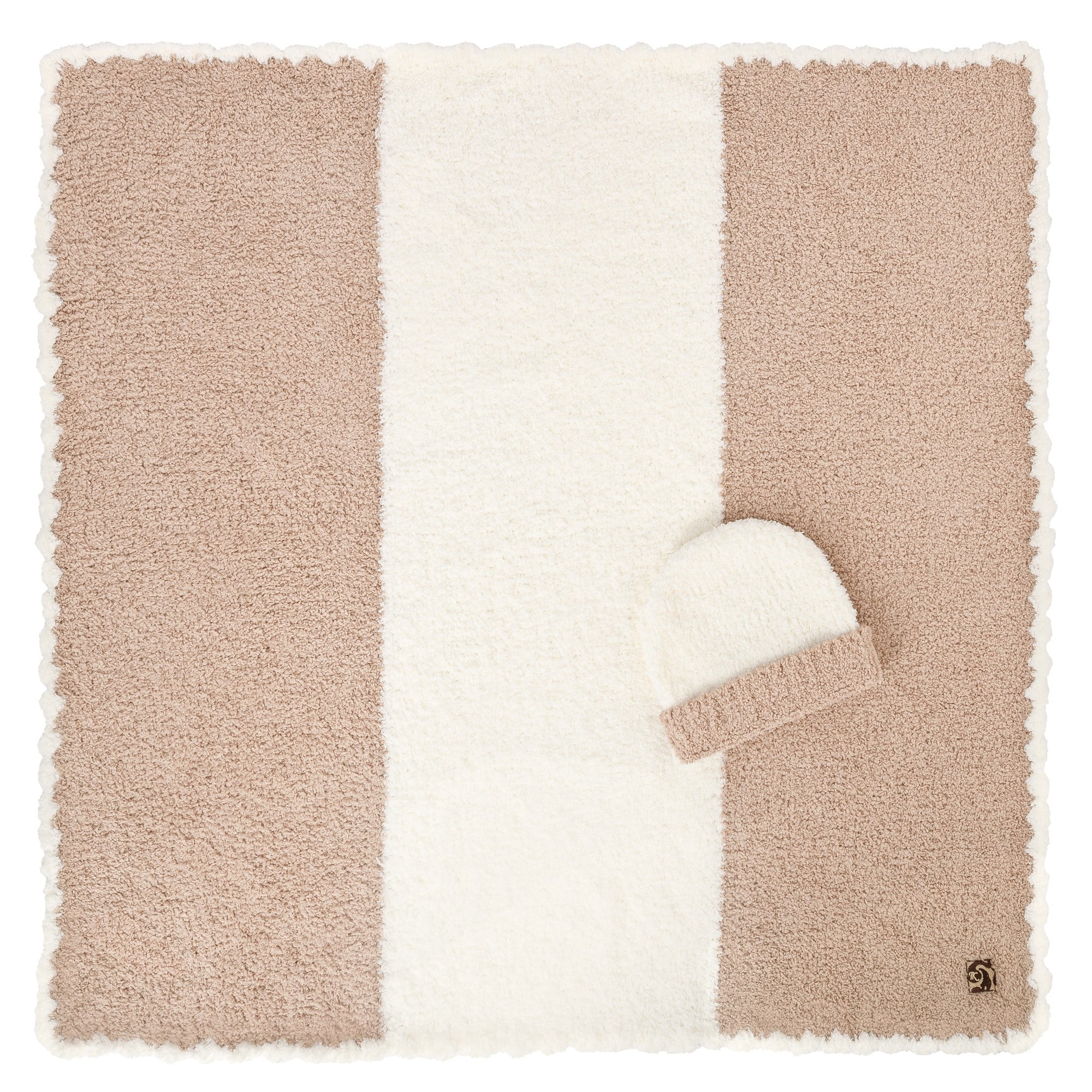 Baby Blankets - Center Stripe w/ Cap